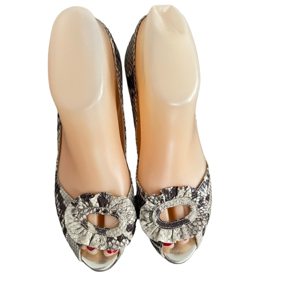 Loeffler Randall Embossed Snakeskin Python Patter… - image 3